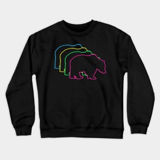 Bear 80s Neon Crewneck Sweatshirt